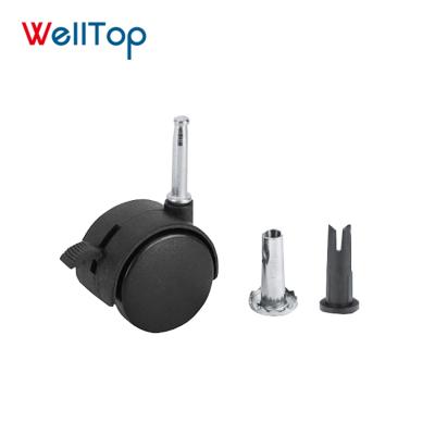 China Decorative Adjustable Plastic Office Chair Bolt Furniture Casters VT-04.004 for sale