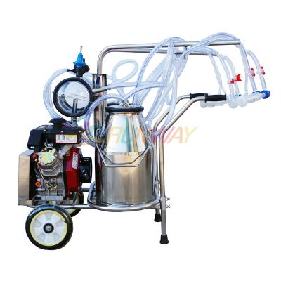 China food & Beverage factory diesel engine milk single bucket 25 liter cow milking machine with best price for sale