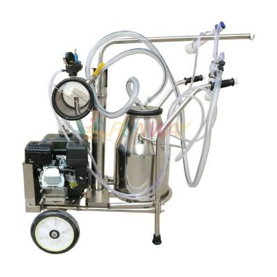 China food & Beverage Factory Gasoline Engine Cow Milking Machine with 2 Buckets for USA for sale