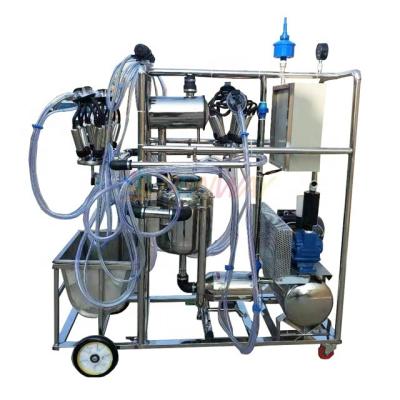 China food & Beverage factory integrated 4 buckets 550LPM vacuum pump cow milking machine with wheel for sale for sale