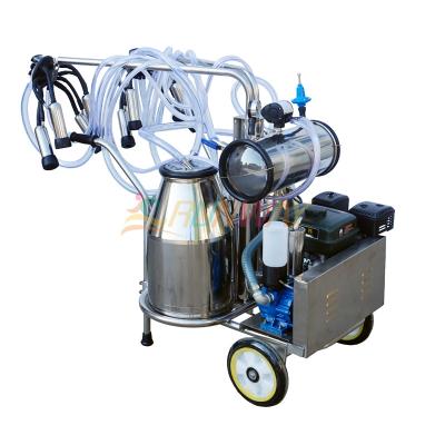 China Portable Farms Cart Milking Machine for COWS with TWO 6.6 gal. Stainless Steel Bucket Set for sale