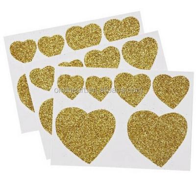 China Decorative Sticker Beautiful EVA Foam Glitter Stickers in Heart Shape on Sheet for sale