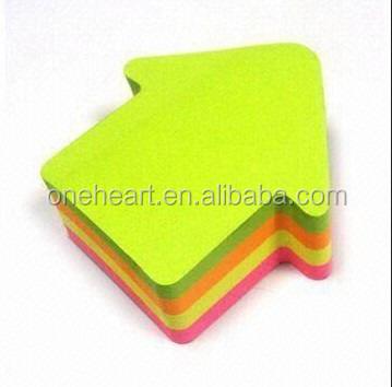 China Self Adhesive Custom Colorful Unique Arrow Shaped Sticky Note, Arrow Memo Pad for sale