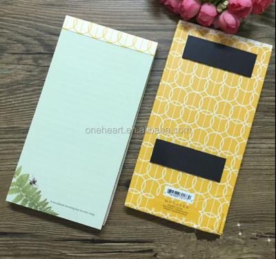 China Custom Cheap Self Adhesive Magnetic Sticky Notes, Magnetic Fridge Notepad for sale