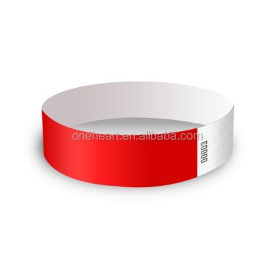 China Disposable / Tearproof colorful tyvek wristband, paper wristband, festival ID wristband for sale