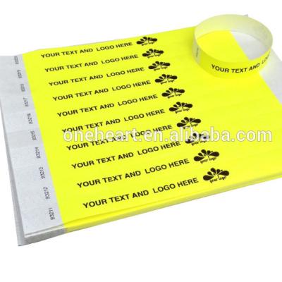 China China tyvek paper wristband roll/waterproof tyvek paper wristbands/inkjet tyvek printable wristbands for sale