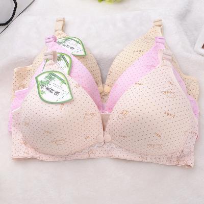 China BRWX071 High Quality Cotton Antibacterial Seamless Pregnant Care Front Open Buttons Maternity Bra for sale