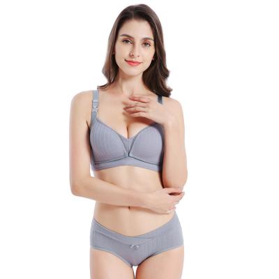 China Wholesale Front Open Bra Customize High Waist Radiation Protection Comfortable Elegant Maternity Lace Panties Maternity Underwear Sets for sale