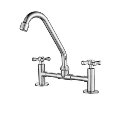 China Electric Faucets Factory Supply Deck Mounted Modern Single Sink Mixer Tap Bathroom Cold Water Handle Multifunction Kitchen Faucet for sale