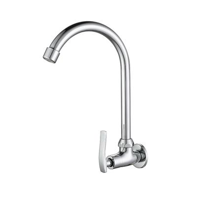 China High Quality Useful Wall Mounted Stainless Steel Tube Faucet Household Single Wall Cold Water Electric Faucets Kitchen Faucets for sale