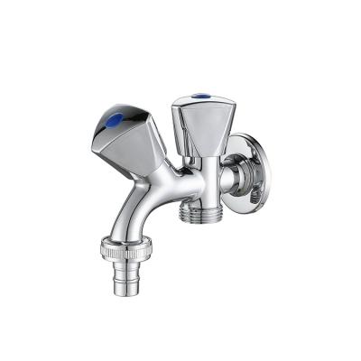 China Metered Faucets Wholesale High Quality Wall Mounted Double Handle 2 Ways Cold And Hot Water Bathroom Taps Basin Mixer for sale