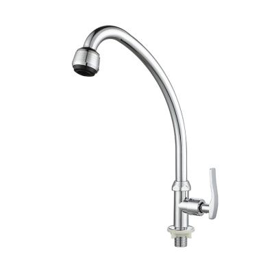 China Hot Sale Modern Durable Countertop Single Handle Cold Water Design Kitchen Faucet Single Tap With Flexible Outlet Wall for sale