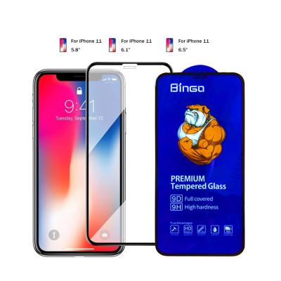 China Bingo 9D Anti-broken Screen Protector Fllu Stick Fllu Cover Tempered Glass For Iphone 12 Pro Max for sale