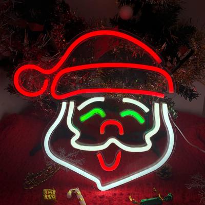 China Led Neon Acrylic Buildings Wall Light Christmas Neon Lamp Santa Claus Neon Sign for Xmas Festival Decorations Bar Party Home Sign for sale