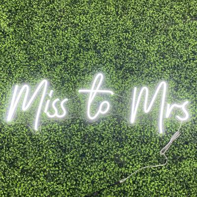 China MISS TO MRS high quality custom buildings dropshipping neon sign waterproof luminous acrylic led letters RGB colorful advertising for sale