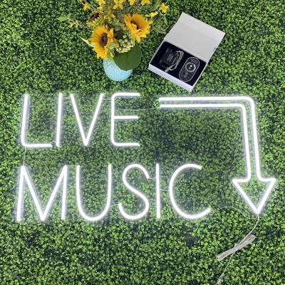 China Buildings LIVE MUSIC NEON SIGN Dropshipping RGB Neon Sign Indoor Outdoor Flexible Light for sale