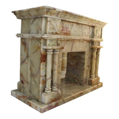 China Modern Cheapest Modern Style Fire Place Free Standing Decorative Marble Fireplace Mantel For Sale for sale