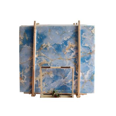 China Marble_Price Modern Hottest Blue Pure Onyx Panel Flooring Slabs Stone Marble Flooring Tile for sale