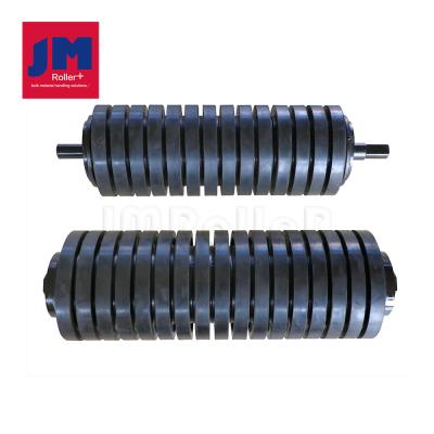 China CEMA Carbon Steel Rubber Rings Waterproof Dustproof Heatproof Impact Roller Standard Coated Conveyor Roller for sale