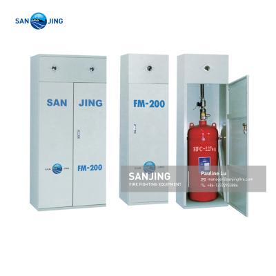 China Double Door Cabinet FM200 Fire Suppression System With 40L Brass Head for sale