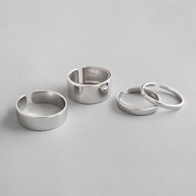 China TRENDY Adjustable 2/3/6/9mm Jewelry 100% s925 Sterling Silver Stamping Ring Blanks for sale