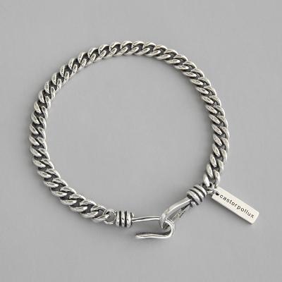 China New Wholesale 925 Sterling Silver Handmade Chain Vintage Design Bracelet for sale