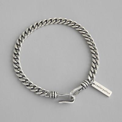 China New Wholesale 925 Sterling Silver Handmade Chain Vintage Design Bracelet for sale