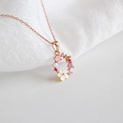 China Cute Success 925 Sterling Silver Shell Flower Zircon Crystal Necklace Hawaiian from Amazon for sale