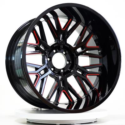 China Modern Alloy Wheel Desgin Style American Car Edges 20 Inch 24 Inch Big Black Classic Wheels for sale