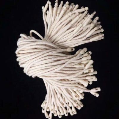 China Viable Wholesale Cheap Plastic White Bullet Shape Head Seal Hang Tag String With Cotton Rope for sale