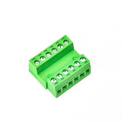 China Military Aerospace PCB Customized Screw 9.5mm Pitch Strip Connector Green Copper PCB Terminal Block for sale