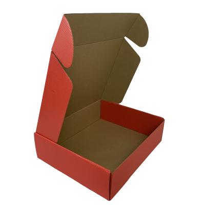 China 2021 New China Sale Logo Printing Logo Printing Recyclable Hot Red Custom Folding Box Corrugated Paper Gift Box for sale