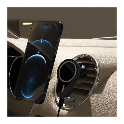 China Hot Type C Cup Holder Mount Mobile Phone Car Holder Magnetic Attraction Magnetic Attraction Wireless Chargers for sale