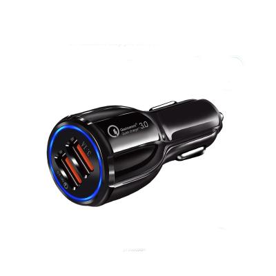 China Dual / 2 Hot Selling Dual Usb 3.0 Dual Usb Left Fast Charging Adapter Qi Car Charger For Iphone for sale