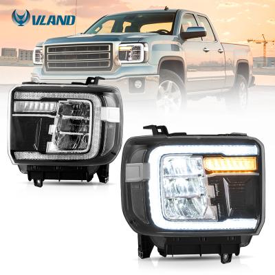 China Wholesale Modified Front Car Lamp Sierra 2500HD 3500HD 2015-2019 Autolamp Vland Factory LED Head Tail Light For GMC Sierra 1500 2014-2018 for sale