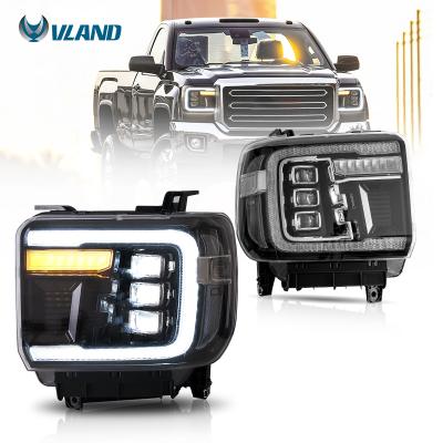 China Autolamp Vland Factory Modified 2014 Led Head Lamp Full 20152 2016 2017 2018 2019 For GMC Sierra 1500 2500HD 3500HD Headlights for sale