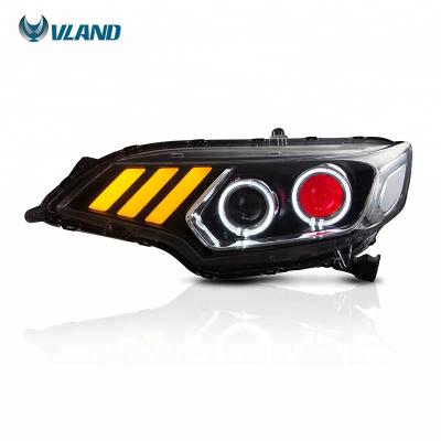 China RGB Led Headlights VLAND Wholesale Factory Manufacturer Led Head Lamp For Honda Fit 2014 Jazz Up Headlight Car Part Lighting Auto Accessories for sale