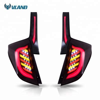 China Car lamp modification VLAND wholesales For Honda Jazz Fit Pillar 2014-Up LED rear lights tail lights car lamp part accessories from factory manufacturer for sale