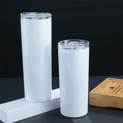 China PORTABLE Ready To Ship Sublimation Blank 20oz Stainless Steel Straight Slim Tumbler Stocked Lean Tumbler for sale