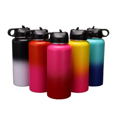 China Wholesale PORTABLE High Quantity Double Wall Stainless Steel Vacuum Insulated Water Bottle With Straw Lid for sale