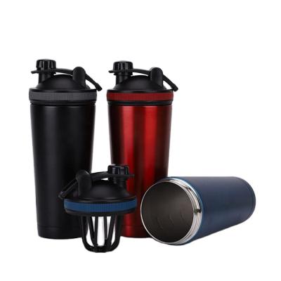 China 25 Ounce Double Wall Vacuum Shaker Bottle Sports Gym Stainless Steel Protein Shaker Bottle Metal PORTABLE Custom Wholesale for sale