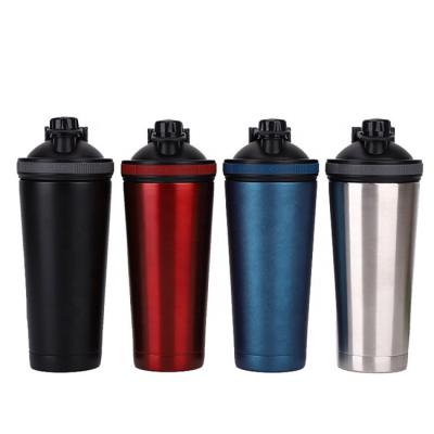 China 2020 Hot Sales 25OZ PORTABLE Custom Logo Water Drinks Gym Protein Shaker Mixing Bottle With Ball for sale