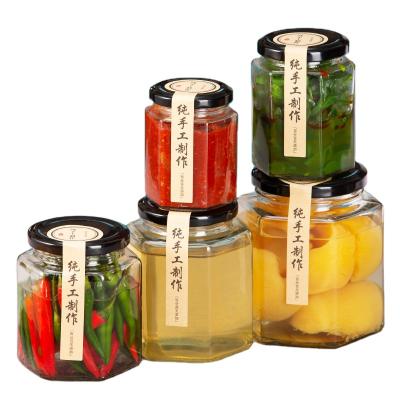 China Hot Selling Clear Glass Jars Honey Jar Package With Lid Freshness Preservation Storage for sale