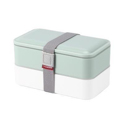 China Japan Style OEM Microwavable 2 Layer BPA Plastic Free Collapsible Storage Food Container for sale