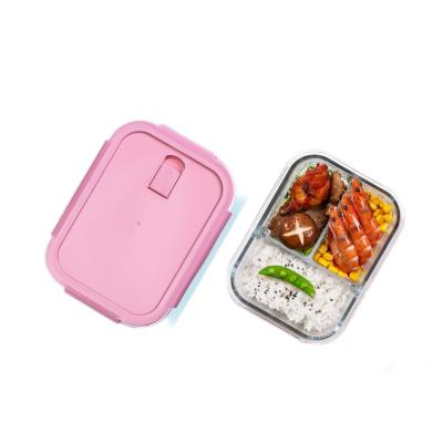 China 2021 Hot Sale Microwavable Microwavable Container Microwave Food Lunch Box Storage Glass Bowl for sale