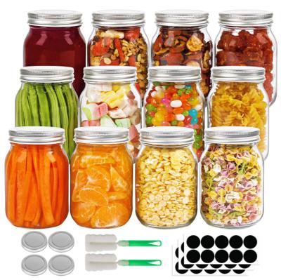 China Wholesale Mini Oatmeal Mason Overnight Storage Container Freshness Preservation Glass Food Jar Set With Lid for sale