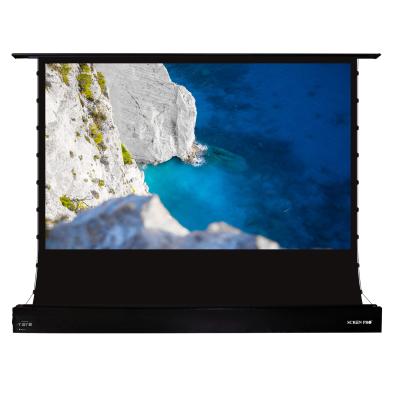 China Floor Rising SCREENPRO 4K Motorized Floor Rising Projection Screen For Long Throw Projector Home Theater System for sale