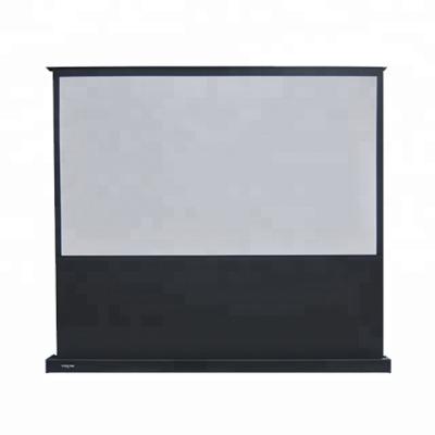 China 60m portable floor standing in open area 100” pull up manual screen screen for long throw projector for sale