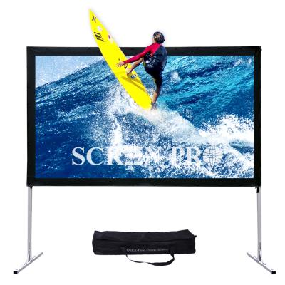 China Lightweight 100 Inch Indoor / Outdoor Projector Screen With Mounting Leg And Carry Bag for sale