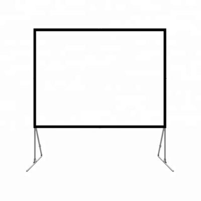 China High Quality Rear/Front View 100 Fold 120 Inch Portable Projector Screen Fast Outdoor Portable Fabric Canvas Projector Screen for sale